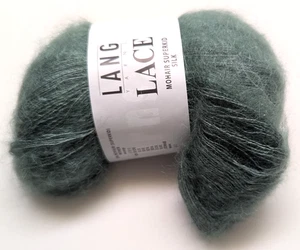 Single Skein Lang Yarns Lace 58% Mohair 42% Silk 25 gm/ 340 yds 0092 Forest DS - Picture 1 of 2