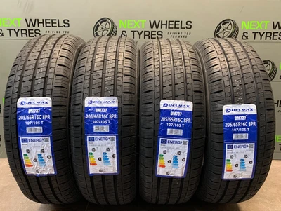 X4 205 65 16C 205/65R16C 107/105T M+S DELMAX VAN NEW TYRE *Good Ratings C, B* 4X - Image 1 of 4