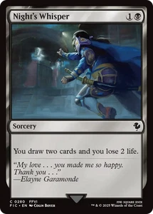 Night's Whisper (REGULAR) x1 - MTG Final Fantasy Commander FIC #280 - Picture 1 of 1