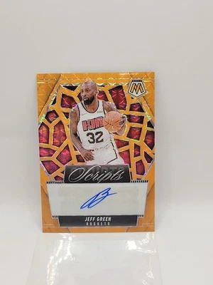 2024-25 Panini Mosaic Jeff Green Scripts Orange Fluorescent Auto Rockets #/25 - Image 1 of 2
