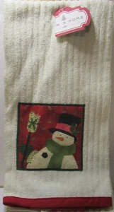 Snowman Christmas  Hand Towels Set of 2, NWT  15X24 - Picture 1 of 4