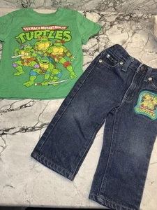 Teenage Mutant Ninja Turtles 12 Months Outfit 2013 Jeans Top - Picture 1 of 6