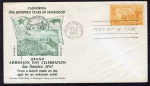 1950 California Stehood 100th (Scott 997) - Fullton FDC TD868 - Bild 1 von 1