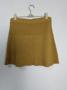 Falda suéter plisada de mezcla de lana amarilla Aerie Take Charge para mujer talla mediana - Imagen 1 de 7