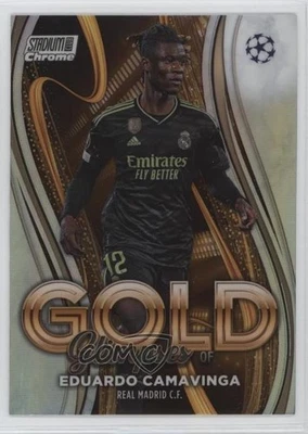 2022-23 Stadium Club Chrome UEFA Competitions Glimpses of Gold Eduardo Camavinga - Image 1 of 2