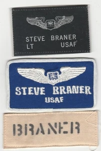 Vietnam era USAF US Air Force Navigator wings name tags, 1 theater made - Picture 1 of 2