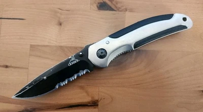 Gerber AR 3.0 Pocket Knife Liner Lock Combo Edge Black Blade - Great - 610 - Image 1 of 4