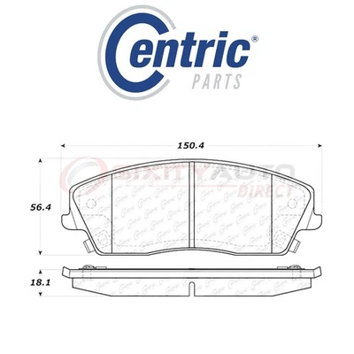 Centric C-TEK Metallic Disc Brake Pads for 2005-2008 Dodge Magnum 2.7L 3.5L et Foto 1 de 4