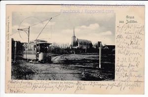 OSTPREUßEN KREIS KÖNIGSBERG , GRUSS AUS JUDITTEN , STRASSENBAHN , MENDELEJEWO - Picture 1 of 2