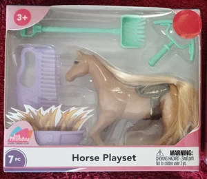Nuevo Juego Just Prending, Caballo Marrón Sillín y Accesorios Verde - Imagen 1 de 5