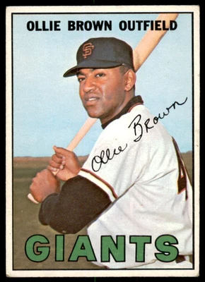 1967 Topps #83 OLLIE BROWN  San Francisco Giants  VG/EX - Image 1 of 2