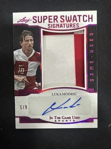 2024 Luka Modric Leaf In The Game Used Super Swatch Signatures Memorabilia #1/9 - Picture 1 of 2