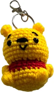 Znet3D handgefertigter gehäkelter Plüsch-Schlüsselanhänger Winnie Puuh - bezaubernder Amigurumi-Acce - Bild 1 von 6