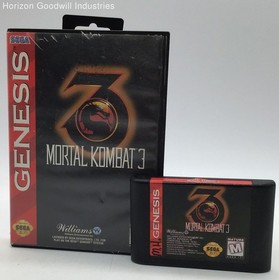 1995 Mortal Kombat 3 Video Game For Sega Genesis T-97116 (G)