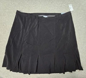 Catherines 5X Polka Dot Skirt Black NWT Plus Black White Pleated Classic Stretch - Picture 1 of 18
