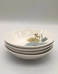 Johnson Bros. England JB445 Blue Yellow Floral Retro Vtg Ironstone Bowls 5 1/8” - Picture 1 of 11