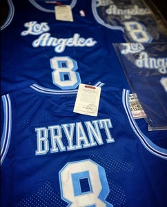 LOS ANGELES LAKERS KOBE BRYANT #8 ROYAL BLUE THROWBACK JERSEY - Picture 1 of 1