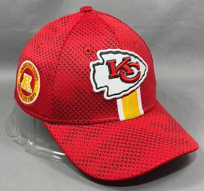 Kansas City Chiefs NFL Stretch Cap Hat Red New Era 39Thirty Football Youth Child - Image 1 of 4