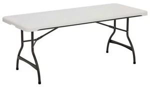 Commercial Grade Table Plastic Top Folding Stacking 6' x 30" Indoor Outdoor - Picture 1 of 12