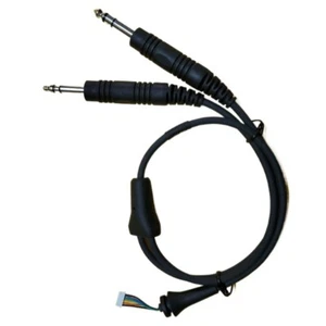 Open New Double Plug Cable for Bose A10 Aviation Headset Stereo 6.3mm 5.2mm-6P X - Picture 1 of 11