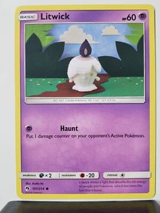 Tarjeta Pokémon Trueno Perdido Litwick 101/214 Casi Nuevo/M - Arte Ganchillo Asako Ito - Imagen 1 de 2