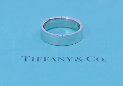 Tiffany & Co Platinum Wedding Band Ring Size 8 - Image 1 of 3