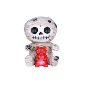 PT Furry Bones Mummy Skull Resin Mini Figure - Picture 1 of 1