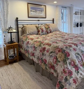 Colcha floral vintage rara Ralph Lauren *KING EDREDÓN CAMA SURREY GARDEN - Imagen 1 de 5