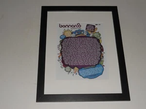 Framed Bonnaroo 2010 Handbill 14" x 17" Jay-Z, Kings of Leon, Weezer, Nas, LCD - Picture 1 of 2
