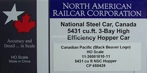 North American Railcar Corp. #1010-11 CP 5431 CU.FT. 3bay Efficiency Hopper - Picture 1 of 18