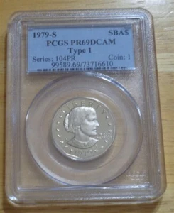 1979-S Type 1 Proof Susan B. Anthony Dollar - PCGS graded PR69DCAM - Picture 1 of 2