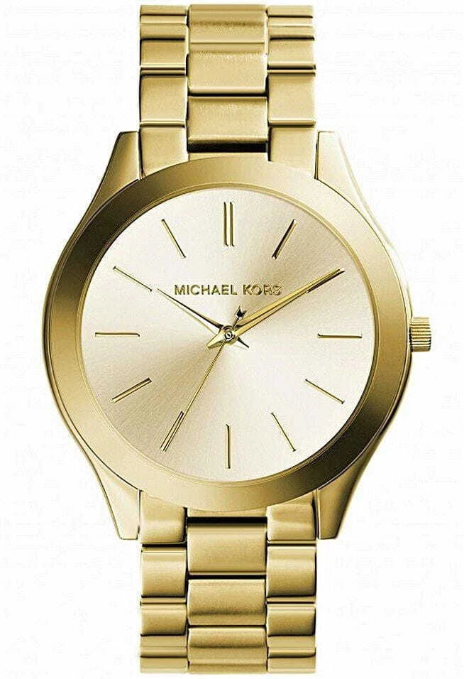 Michael Kors Orologio Donna Slim Runway.in acciaio placcato di colore Gold Mk317