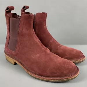 BOTTEGA VENETA Größe 7.5 Burgunder Wildleder Chelsea Stiefel - Bild 1 von 8