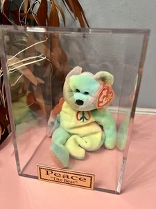Ty Beanie Baby Peace Bear 1996 Rare 4th Generation None The Same Today $125 - Bild 1 von 7