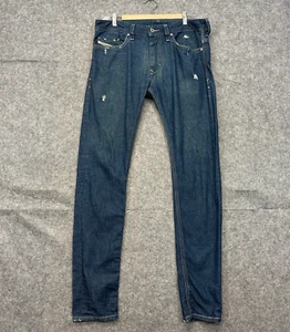 Jeans Diesel Para Hombre W32 L32 Thanaz Ajustados Ajustados Lavado 3D 8880k Azul - Imagen 1 de 15