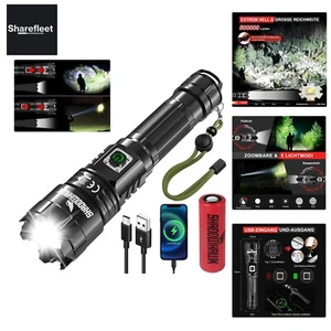 Linterna LED Shadowhawk recargable, linternas extremadamente brillantes de 500000 lúmenes... - Imagen 1 de 8