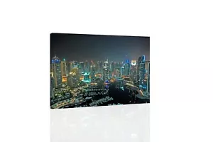 Dubia City At Night - CANVAS OR PRINT WALL ART - Picture 1 of 2