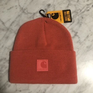 Carhartt Youth Beanie Hat Color Coral (Orange Family) - Picture 1 of 5