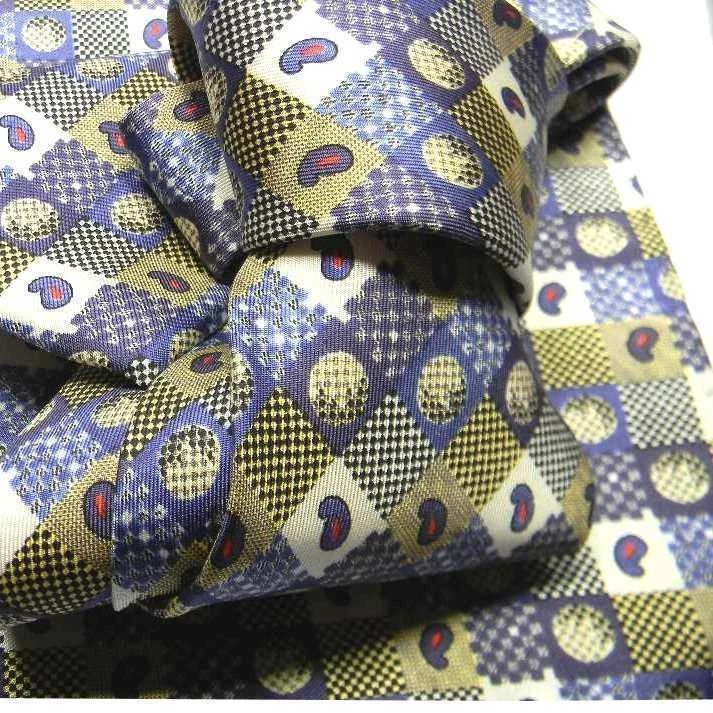 COMPLETO CRAVATTA SETA e POCHETTE TASCA silk blu bianca beige oro HANDKERCHIEF - Immagine 1 di 1