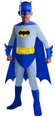 Batman Brave Bold Gray Blue Superhero Fancy Dress Up Halloween Child Costume - Image 1 of 2
