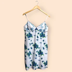 Vintage 90s Y2K ROXY Quiksilver Hawaiian Floral Print Summer Dress Women Large - Picture 1 of 10