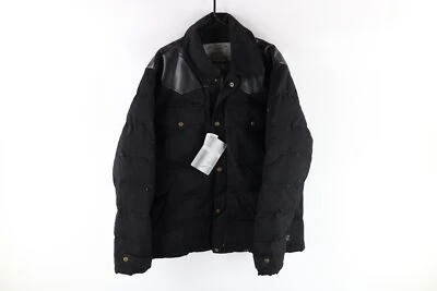 NOS Vintage Streetwear Mens XL Western Style Double Pocket Puffer Jacket Black - Image 1 of 4