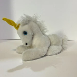 Vintage 1979 Dakin White Utopia Unicorn Horse Stuffed Animal Plush Laying 70s - Bild 1 von 12