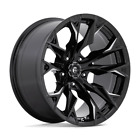 20X10 Fuel 1PC D803 FLAME 5X5.5 -18MM GLOSS BLACK MILLED