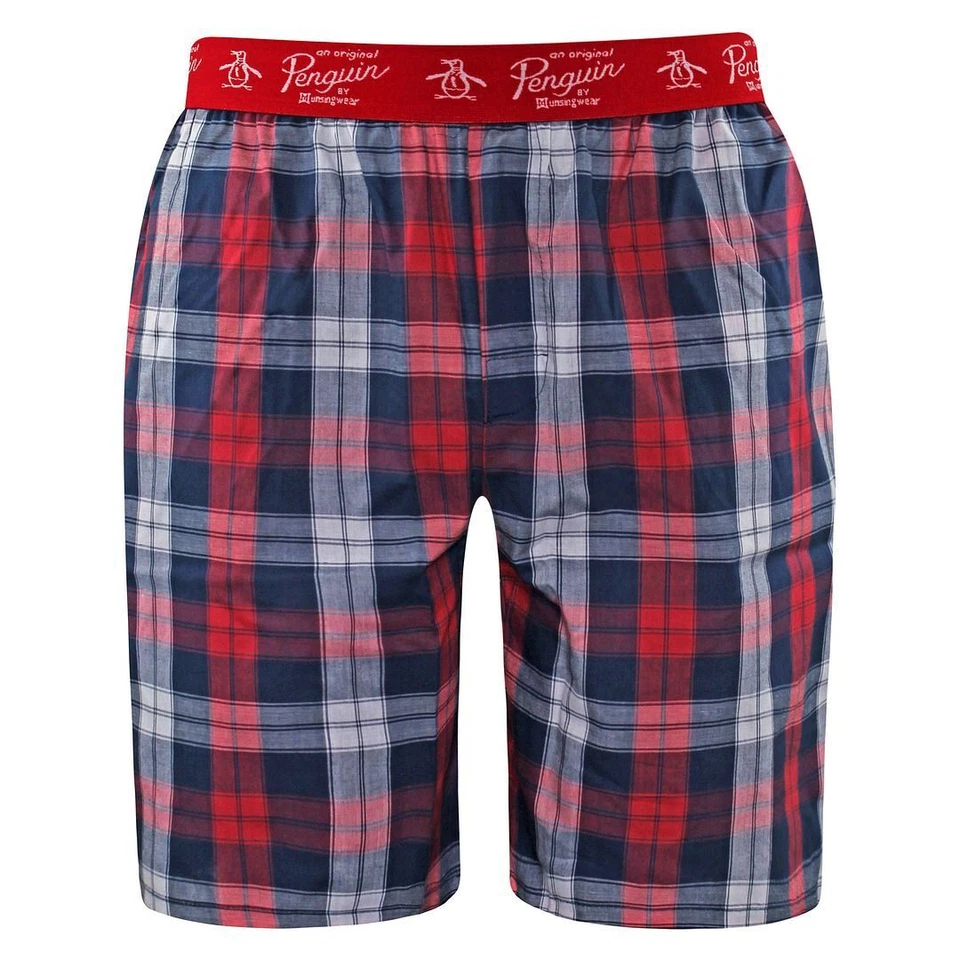 Original Penguin Lounge Mens Navy/Red Shorts — 第 1/1 张图片