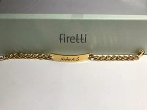 Armband Goldfarben mit Gravur Andrei A.S Herrenarmband Männerarmband Modeschmuck - Bild 1 von 1
