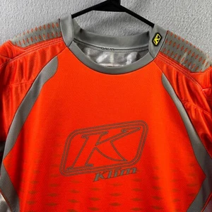 Klim Motocross Jersey Shirt Mens Medium Orange High Vis Long Sleeve Polyester - Foto 1 di 12