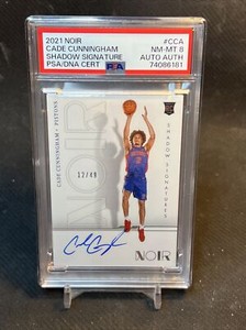 2021-22 Panini Noir Shadow Signature Cade Cunningham #12/49