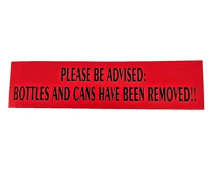 1x Wheelie Bin Sticker, Garbage, Rubbish, Vinyl Decal No Cans Or Bottles!! - Picture 1 of 2