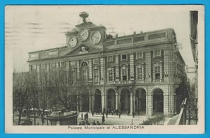 Alessandria Palazzo Municipale Anno 1927 FP cartolina vintage postcard MA1763 - Imagen 1 de 2